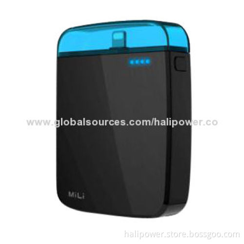 Portable power bank with holder for iPhone 5S, 2,200mAh capacity
